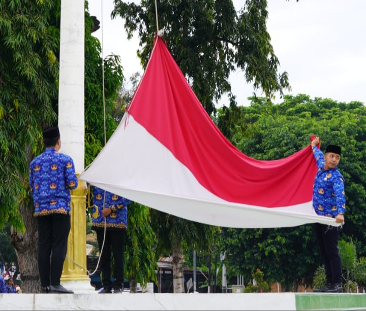 Upacara peringatan Hari Kebangkitan Nasional di halaman Kantor Wali Kota Palu. Foto: istimewa