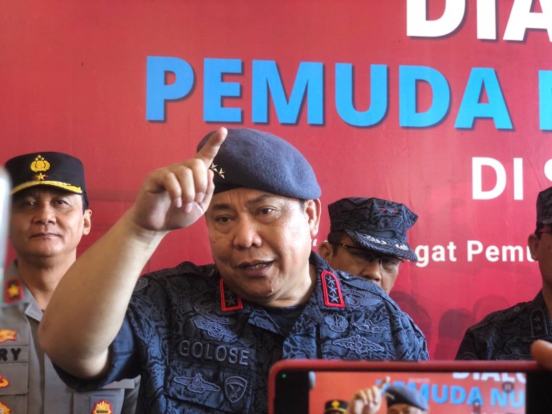Kepala BNN Pusat Komjen Pol Dr Petrus R Golose saat memberikan keteragan kepada awak media di Kota Palu, Sulawesi Tengah. Foto:Angel/kabarsulteng.id