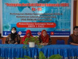 Wakil Wali Kota Palu Reny A Lamadjido menghadiri Peringatan Hari Bakti Dokter Indonesia ke-115 di SMP Negeri 1 Palu. Foto: istimewa