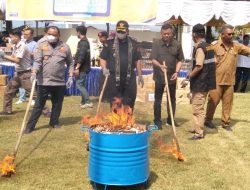 Pemusnahan Rokok dan MMEA Ilegal Bernilai Ratusan Juta Asal Jawa, Paling Banyak Beredar di Toli-Toli