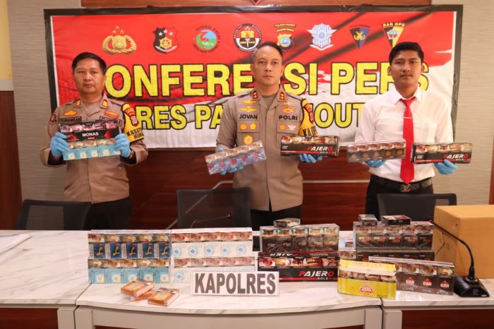Polisi Amankan Puluhan Ribu Rokok Ilegal di Parigi Moutong