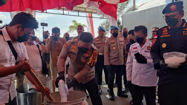 41,5 Kg Sabu Dimusnahkan Polda Sulteng Sitaan dari 4 Kasus