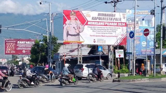 Tangkal Hoax Jelang Pilkada 2024, Polresta Palu Pasang Billboard Imbauan di 8 Titik