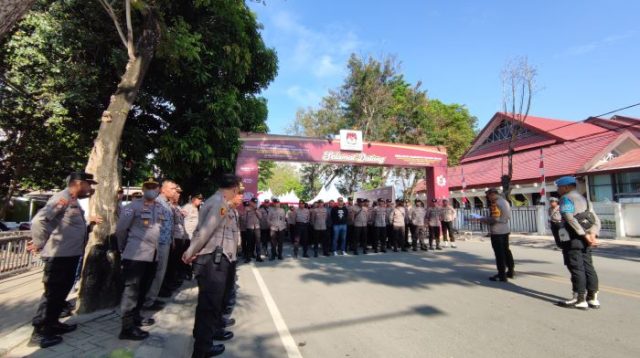203 Personel Polresta Palu Disiagakan Jelang Penetapan Nomor Urut Calon Walikota