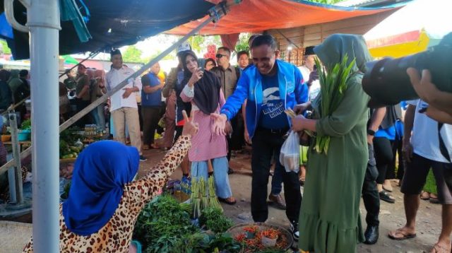 Anwar Hafid Blusukan di Pasar Parigi, Sapa Warga dan Tinjau Harga Sembako