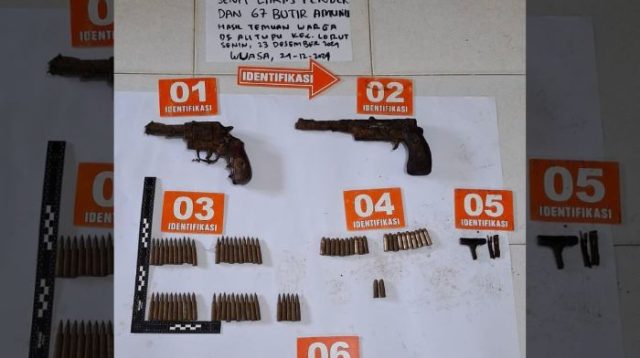 Warga Desa Alitupu Poso Temukan Senjata Rakitan dan Amunisi di Sungai