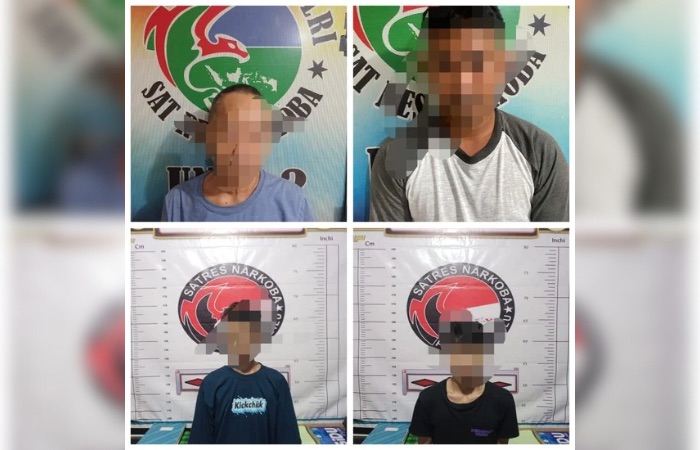 Polisi Tangkap Empat Pengedar Sabu di Palu, 40 Paket Diamankan