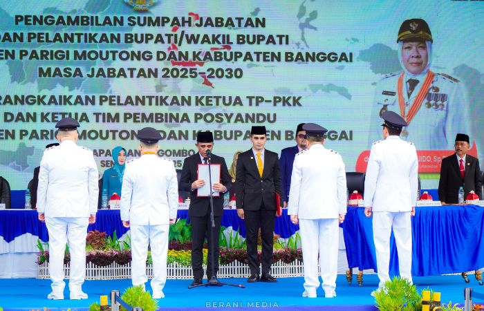 Resmi Dilantik, Bupati Parigi Moutong dan Banggai Diminta Bekerja Cepat