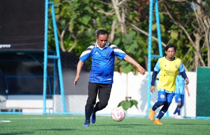 Gol Hattrick Anwar Hafid Antar Pemprov Sulteng FC Kalahkan Jurnalis Palu FC