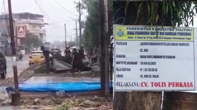 Proyek Revitalisasi Tanjung Batu Tolitoli Dikerjakan Saat Hujan, Warga Pertanyakan Kualitasnya