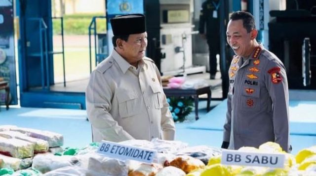 Presiden Prabowo Pimpin Pemusnahan Narkoba Terbesar di Indonesia, Termasuk 43 Kg Sabu Sitaan Polda Sulteng
