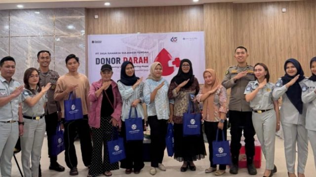 Peringati HUT Ke-65, Jasa Raharja Sulteng Donor Darah dan Bakti Sosial
