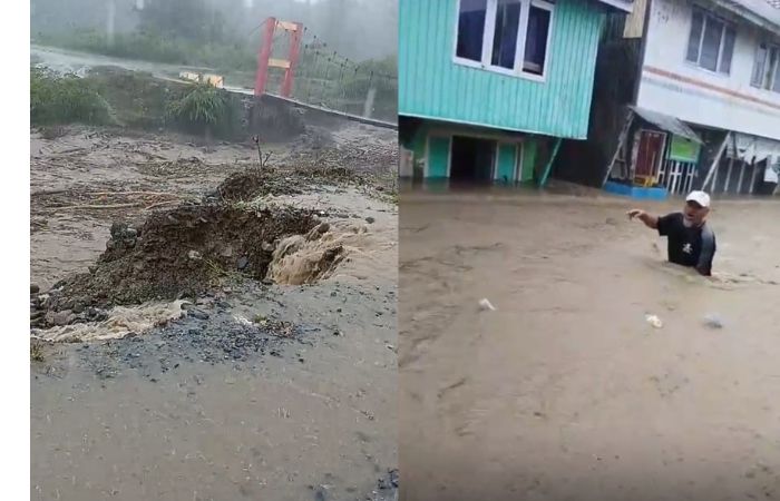 Banjir Rendam Desa Wani Donggala, Rumah Hanyut dan Jembatan Terputus