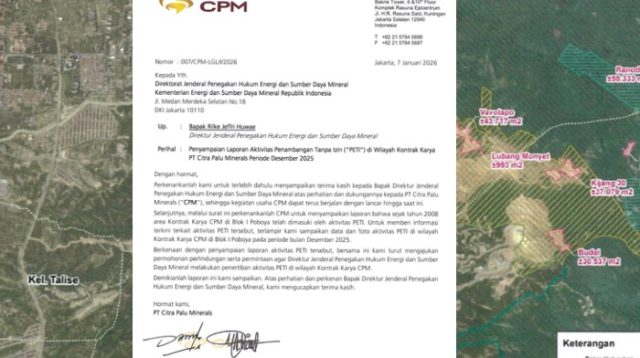 CPM Minta Gakkum ESDM Tertibkan Aktivitas Penambangan Warga di WKK Poboya