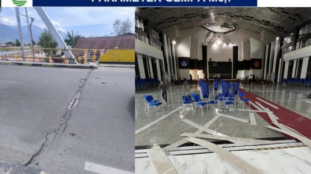 empa M6,7 Guncang Palu, Auditorium Untad Rusak dan Jembatan Palu III Retak