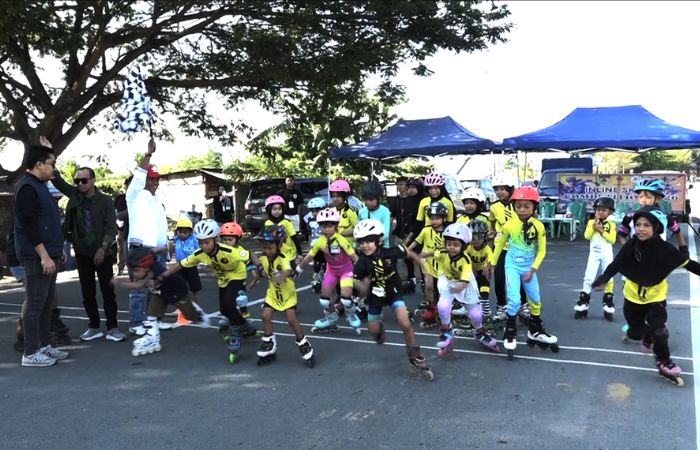 Porserosi Palu Jaring Bibit Atlet Sepatu Roda Lewat Sprint 100 Meter