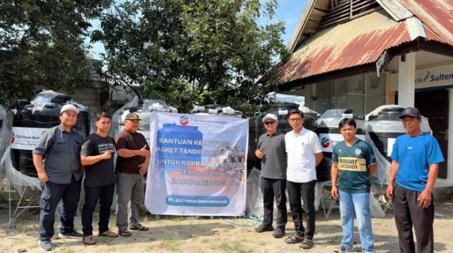 EDC Panas Bumi Indonesia Salurkan 100 Ribu Liter Air Bersih dan Tandon di Sigi