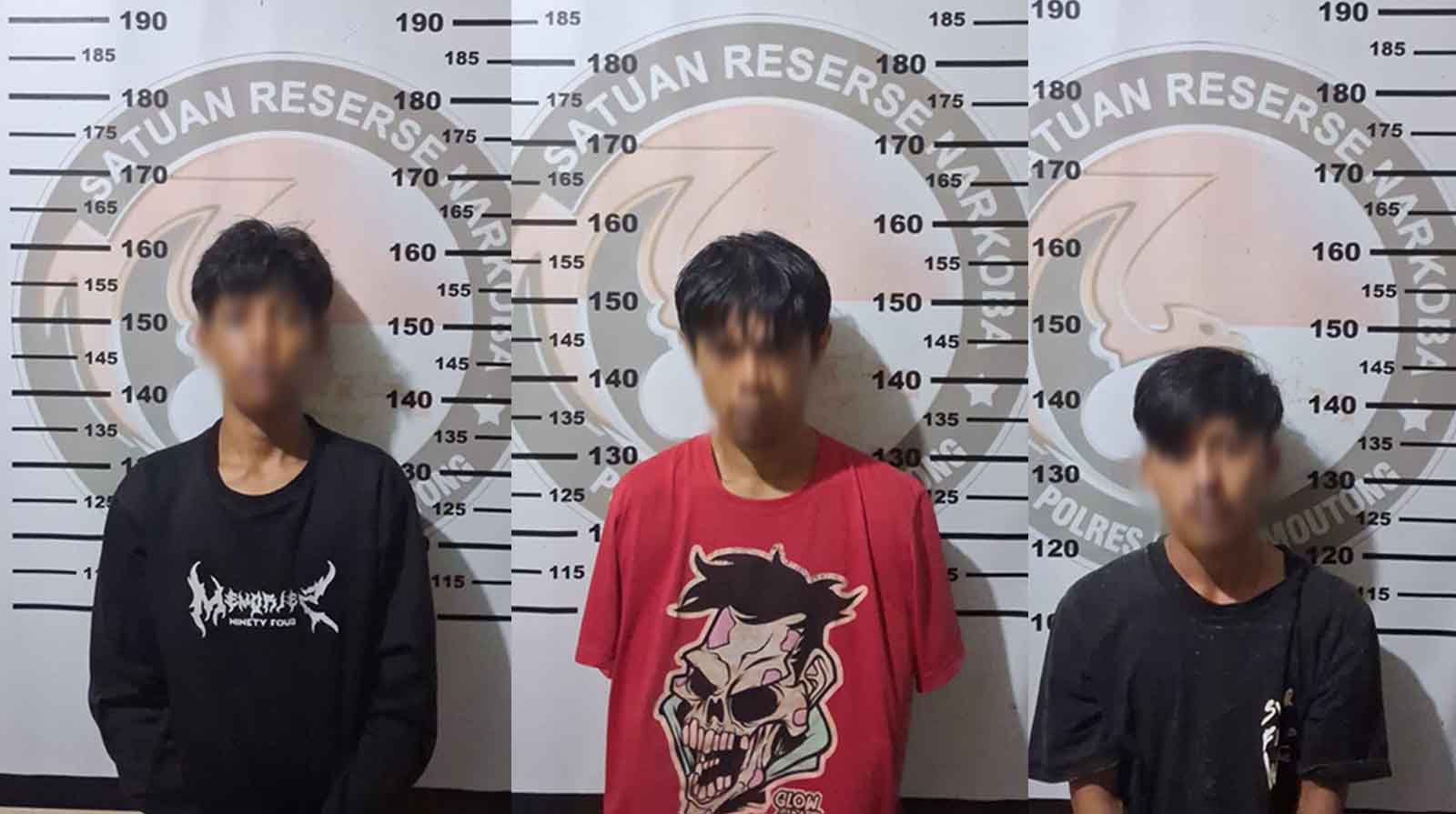 Satresnarkoba Polres Parimo Ringkus Tiga Pria Diduga Terlibat Jaringan Sabu