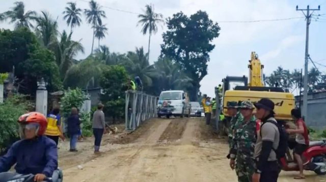 Jembatan Bailey di Peningka Parimo Terpasang, BPJN: Maksimal Beban 20 Ton