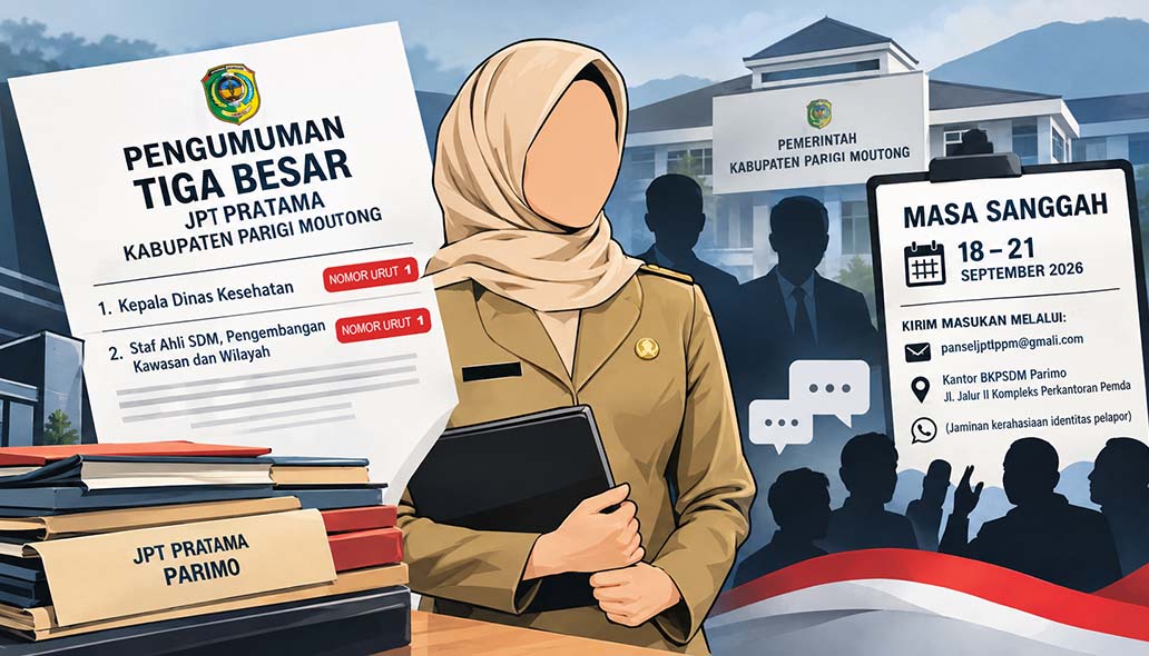 Pansel Umumkan Tiga Besar JPT Pratama Parimo: Nama Istri Bupati Lolos di Dua Formasi